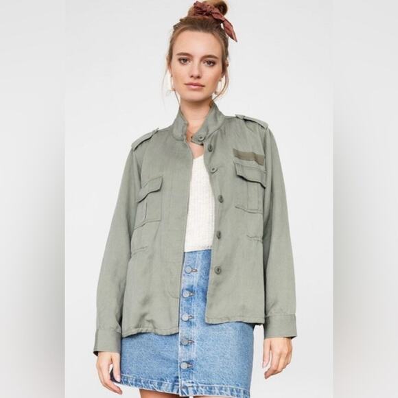 NWT Rails Sahara Light Weight Military Jacket in Sage Size Medium - Picture 1 of 11